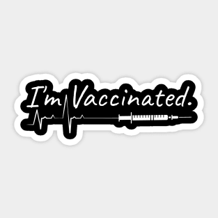 I'm Vaccinated Heartbeat Gift Sticker